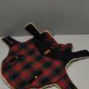 Preferhouse Winter Coat for Small and Medium Dogs, Puppy Plaid Jacket, Warm Coat for Cold Weather, Windproof Warm Dog Garments, Pet Thickened Outfits Indoor Outdoor, Red M