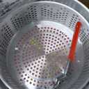 Gas One Aluminum Cooking Pot Deep Fryer with Basket  10QT Aluminum Fry Pot with Easy Grip Handle  Durable Food Grade Outdoor Fryer with Perforated Strainer Basket  Ideal for Seafood, Chicken