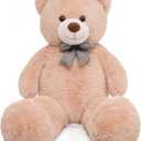 47 inch Big Giant Teddy Bear Stuffed Animals, Light Brown Soft Plush Life Size Bear Toy All Ages Gift for Children/Girlfriend/Valentine's Day/Christmas/Birthday/Baby Shower/Wedding/Party Decorations