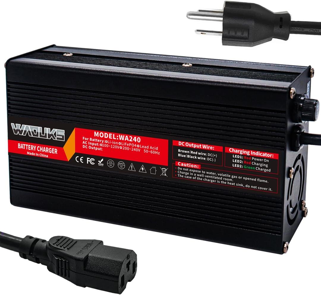 72V 3A Lead Acid Charger 72Volt 3Amp 15Ah 20Ah 25AH 30AH Battery Charger Used for 72V Lead Acid AGM Gel VRLA OPZV Battery Output C13 PING Connector