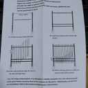 Nuwovwo Steel Fence Gate 6ft H x 4.2ft W for Metal Fence Panels, Galvanized Steel Gate with Dog Pickets, DIY Installation for Garden Fence, Wrought Iron Style, Incl. 1 Fence Post Black