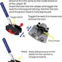 Brake Piston compressor Tool, Gloves, 2 Hooks, Disc Lube, Wire Brush. 5 in 1 Professional Brake Caliper Compression Tool Kit Ratcheting Brake Caliper Tool for Single/Twin/Quad Brake pad spreader tool