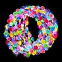 24 PCS LED Flower Crowns Headbands, Light Up Flower Crowns for Women & Girls, Glow in The Dark Flower Hairbands Wreath for Wedding Beach Party Birthday Cosplay Gifts, Halloween, Christmas