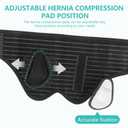 Hernia Belt for Men Inguinal, Groin Support Brace with 4 Removable Silicone Compression Pads, Bilateral Hernia Truss for Pre/Post Surgery Pain Relief, Adjustable Waist Guard with Breathable Fabric & Skin-Friendly Lining, Easy to Wear, L