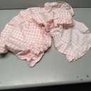 HunnmingRe 1 Pcs Light Pink Plaid Gingham Ruffle Table Runner 72 x 13.8'' Farmhouse Table Runner 100% Cotton Scalloped Long Dresser Scarves for Mothers Day, Dining Room, Wedding, Rustic Home Decor
