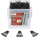 Deck Screws 2 Inch, 200PCS Exterior Wood Screws, #8 x 2 Fence Construction Screws, Torx Head, Rust Resistant Epoxy Coated, T25 Bits Included, Black