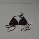 BECCA Women's Color Play Triangle Bikini Top, Adjustable, Tie Back, Swimwear Separates (Large, Aubergine)