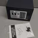 PATRON Small Safe Box for Money with Code and KeysSolid Mini Safe for Kids with Digital Electronic Security Keypad for Home Office Hotel,Personal Money Safes for Cash,0.236 Cuft (Black)