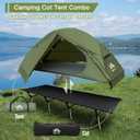 Night Cat Camping Cot Tent - Waterproof 1-Person Off-Ground Combo Cot Bed for Adults Portable Easy Set-up Tent, 27.5'' Width