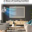 Comfort Zone 16-Inch Fan with Remote Control Quiet 3-Speed Oscillating Indoor Fan with 90 Wide-Angle Airflow, Timer & Sleep Modes Space-Saving Wall Fan for Bedroom, Home Gym & Office, White