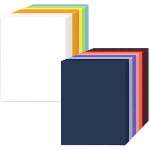 140 Sheets Vibrant Color Cardstock Paper 8.5 x 11 Premium Weight 200gsm Assorted Color Card Stock Paper DIY Crafts School Supplies Invitation Greeting Cards Printer Paper 8.5 x 11 Colored Cardstock