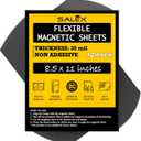Magnetic Sheets 8.5" x 11" Non Adhesive 30 mil 12 Pack for Dies Storage - Flexible Blank Magnet Sheet 8.5x11 Inch Set for Crafts, DIY, Sign Making, to Make Dots, Square Magnets, Circles, Strips, Tape