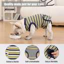 Recovery Suit for Dogs - Dog Surgery Recovery Suit Female Spay, Soft Dog Onesie for Surgery Female,Dog Cone Alternative Surgical Recovery Suit,Abdominal Wounds Suit (Yellow Stripe, X-Large)