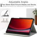 ZtotopCases for Samsung Galaxy Tab S10 Plus Case 2024/ S9 Plus/ S9 FE Plus 5G 12.4 Inch 2023, Premium PU Leather Cover with Hand Strap/Front Pocket/S Pen Holder for Tablet S10+/S9+/S9 FE+, Black