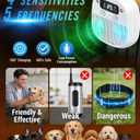 Dog Barking Control Devices, Anti Barking Device for Dogs with Remote Control, Ultrasonic & Sensor Technology, Rechargeable, Adjustable Modes & Frequencies, Bark Box Indoor Outdoor (Ivory)