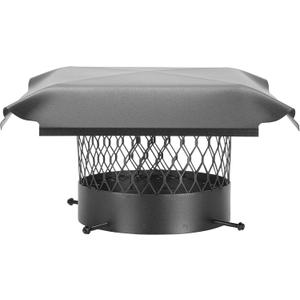 Draft King CBO8 Round Bolt On Black Galvanized Steel Single Flue Chimney Cap, 8" Diameter