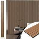 Art3d 4pcs-107 x 8in Slat Acoustic Panel for Wall and Ceiling, 3D Fluted Sound Absorbing Panel with Wood Finish, Walnut