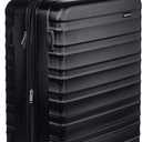 Amazon Basics 30" Hardside Large Checked Luggage, Hardshell Suitcase With Four Multi-directional Wheels, Expandable For Up to 15% More Space, Scratch-Resistant Shell, Black