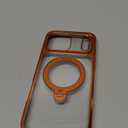 CASEKOO Cosmic Orange Glossy for iPhone 17 Pro Max Case [360 Spin Magnetic Stand][Fit for MagSafe][17FT Military Protection] Slim Hand-Polished Frame Titanium Alloy Sturdy Stand 6.9", Cosmic Orange