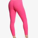 THE GYM PEOPLE Womens' V Cross Waist Yoga Leggings with High Waisted Tummy Control (Pink, XL)