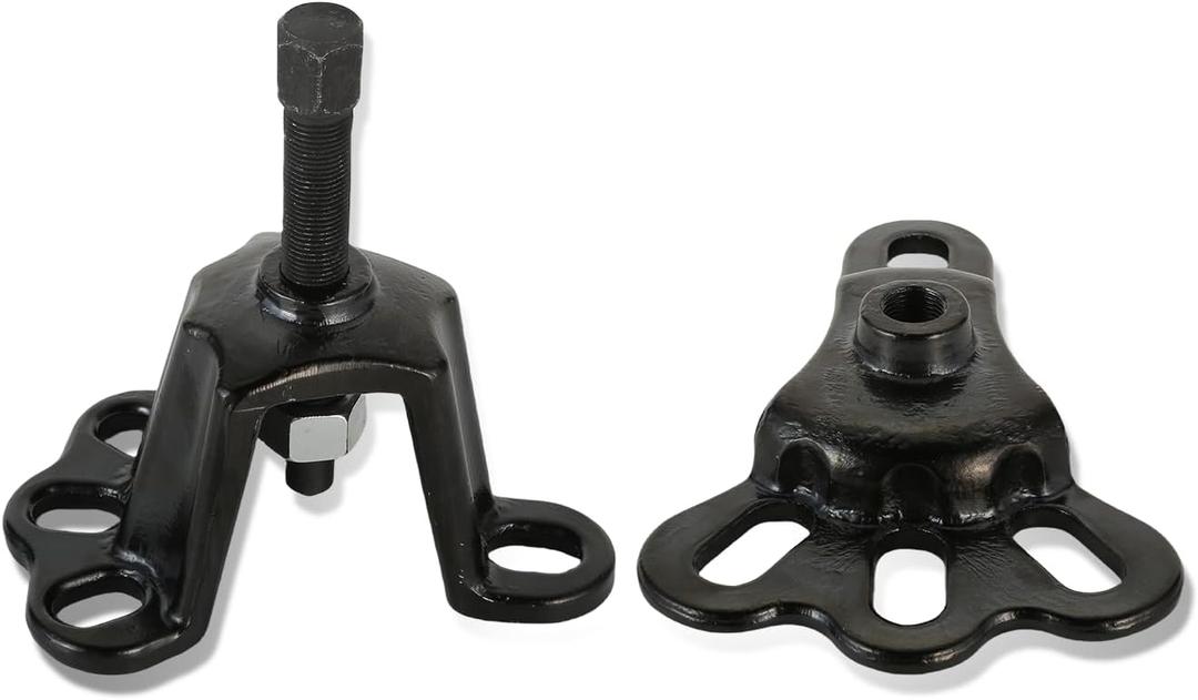 Universal Front Wheel Bearing Puller and Rear Axle Puller 2 Pack Flange Type Remover Tool Set with Forcing Bolt and Socket, Black