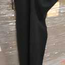 Iris Spaghetti Strap Plunging Long Dress (Medium, Black 17)