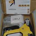 Upholstery Staple Gun Heavy Duty, YEAHOME 4-in-1 Stapler Gun with 4000 Staples, Manual Brad Nailer Power Adjustment Stapler Gun for Wood, Crafts, Carpentry, Decoration DIY, Yellow