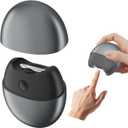 Electric Automatic Nail Clipper with Light & Magnetic Cover - USB Rechargeable Nail Trimmer with Nail Scraps Storage, Safe for Adults, Seniors, and Caregivers (Black) (Grey)