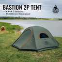 OneTigris Bastion 2P Camping Tent, 3000mm Waterproof, 2 Person - 3 Season