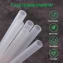 Reusable Replacement Straws, Compatible with Iron Flask Sports Water Bottle 40 Oz,With Carabiner Straw Lid And Narrow Straw Lid Tumbler -6 PBA-Fre Straws and 1 Cleaning Brush