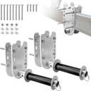 2 Pack Boat Lift Wheel Kit, Adjustable Boat Lift Wheel Bracket, Aluminium Mounting Plates for Boat Lift Installation Wheel Kits, Fit Universal Lifts and Dock Shafts