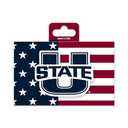 Pack of 3, Rico Industries NCAA Utah State Aggies Patriotic 5" x 7" Vinyl Die-Cut Decal - Car/Truck/Home Accessory