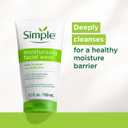Simple Kind To Skin Moisturizing Face Wash - Facial Cleanser with Vitamin B5 and E - Removes Oil, Dirt, and Other Impurities - Sulfate Free - 6 pc