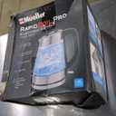 Mueller Rapid Boil Electric Tea Kettle 1.8L  Borosilicate Glass & Stainless Steel  BPA-Free Hot Water Boiler, LED Light, Auto Shut-Off, Boil Dry Protection Fast Water Heater  Kitchen Appliances