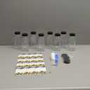 8 Pack 8 oz Glass Juice Bottles with Lids & Labels, Reusable Travel Juice Storage Containers, Clear Glass Drink Jars for Juicing, Water, Ginger, Wellness Shots - Leakproof, Dishwasher Safe