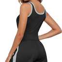 PrinStory Womens Pajamas Set Summer 2 Piece Pajama Sleeveless Tank and Shorts Soft Pj Sets with Pockets (XXL)