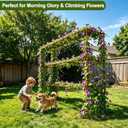 2 Pack Cucumber Trellis, Trellis for Climbing Plants Outdoor, 58" L x 14" W x 47" H Heavy Duty Metal Garden Plant Support for Raised Beds, Peas, Okra, Vines & Flowers
