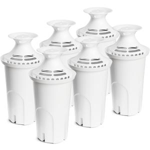 Water Filter Replacement Compatible with Brita Water Pitchers and Dispensers, by DESENRUIS for Classic 35557, OB03, Mavea 107007, Reduce Chlorine and Bad Taste, BPA free, Pack of 6
