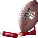 Wilson NFL MVP Football with Pump and Tee - Junior Size, Brown