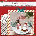 8 x Smores Ornaments, Snowman Ornaments - Cute Smores Ornament for Christmas Tree - Marshmallow Gifts for Snowmen Lovers, S'Mores Themed Gifts - Acrylic Snowman Ornament 2025