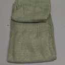 Melodieux Sage Green Blackout Linen Textured Curtains 63 Inch Length, Elegant Farmhouse 100% Light Blocking Thermal Insulated Grommet Lined Drapes for Bedroom Living Room, 42x63 inch, 2 Panels