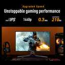 ASUS TUF Gaming 27 1440P Monitor (VG27AQL5A) QHD (2560 x 1440), 210Hz, 0.3ms, Fast IPS, Extreme Low Motion Blur Sync, Speakers, DisplayWidget Center, Gaming AI, Height Adjustment