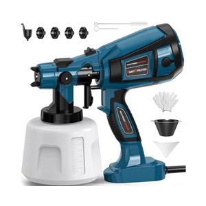 Paint Sprayer Tool 1000W High Power Electric Spray Paint Gun Easy to Clean for Furniture Cabinets Fence Walls Door Garden Chairs Blue