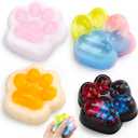 4 Pcs Taba Squishy Paw, Cat Paw Squishy Toys  Soft Sticky Sensory Fidget Pack for Stress Relief, Cute Kawaii Fufu Squeeze Toys, Gifts for Boys Girls Adults Kids, Party Favors
