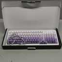 AULA S99 Wireless Keyboard, Tri-Mode Bluetooth/2.4GHz/USB-C Cute Creamy Gaming Keyboard with Number Pad RGB Backlit, Media Knob Custom Computer Keyboards for MAC Xbox PC Gamer - Gradient Purple