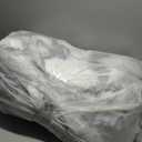 Litanika 8x10 Geometric Shag Area Rug for Bedroom, White and Grey High Pile Ultra Soft Plush Shaggy Furry Bedside Playroom Dorm Carpet, Non-Slip, Non-Shedding Indoor Floor Rug