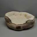 Bedsure Dog Beds for Small Dogs - Round Cat Beds for Indoor Cats, Washable Pet Bed for Puppy and Kitten with Slip-Resistant Bottom, 20 Inches, Camel