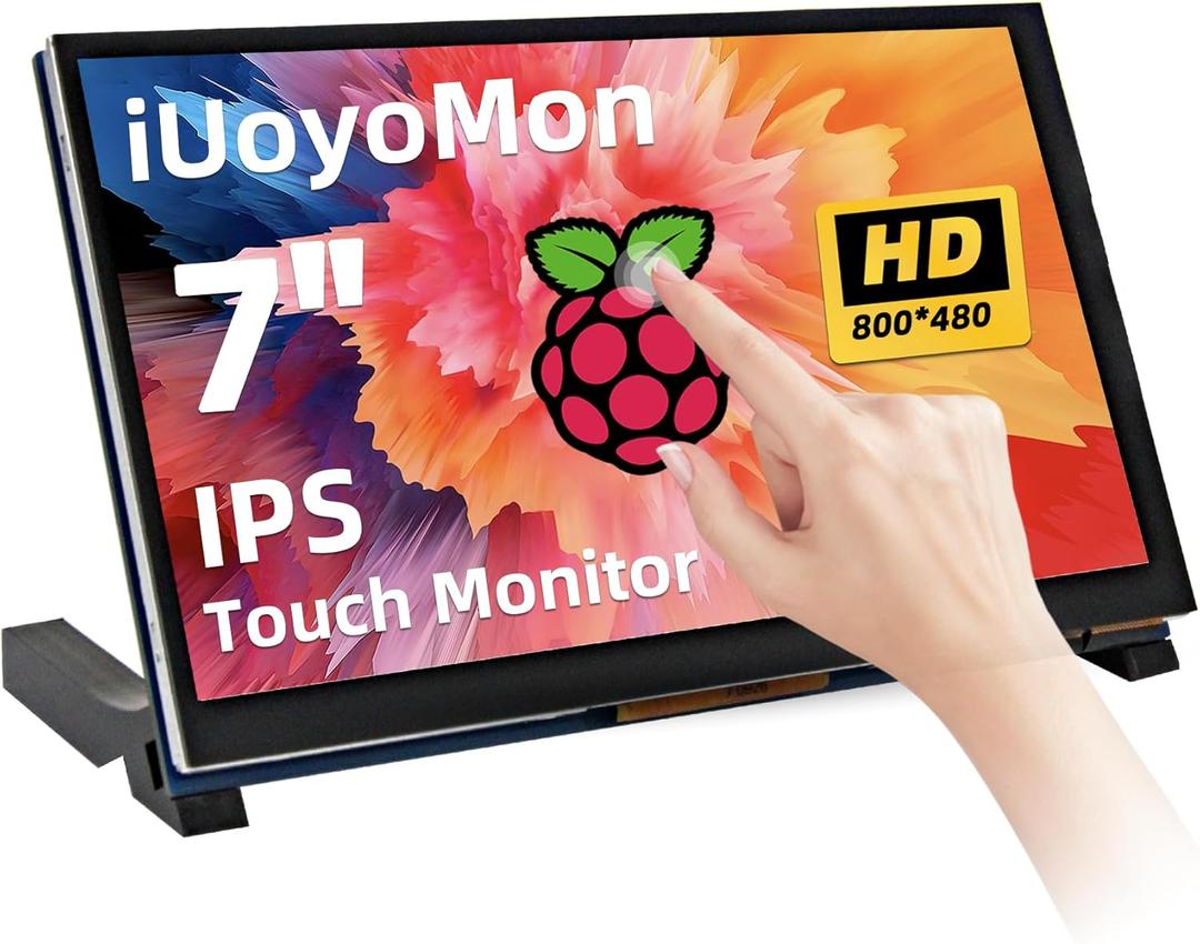 7 Inch Touchscreen MIPI DSI Display Compatible with Raspberry Pi 5/4/3/B+/A+, 800x480 Pixel Capacitive Screen, Driver-Free DSI Port