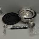 WEPSEN Mixing Bowls Set, 25PCS Stainless Steel Mixing Bowl with Lid Set, Large Nesting Bowls 7, 4.5, 3,2, 1.5QT, Measuring Cups and Spoons Baking Utensils Metal Bowl for Kitchen Prep