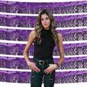 6P Light Purple Wavy Metallic Foil Fringe Banner Tinsel Banner Backdrop Garland Curtains for Parade Floats Wedding Birthday Parties Decoration Halloween Christmas